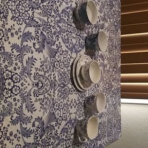 Blue and White Teacups made in England.